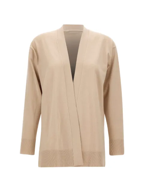 ELENA MIRÒ side-slit open-front cardigan Neutrals M037Z000798N