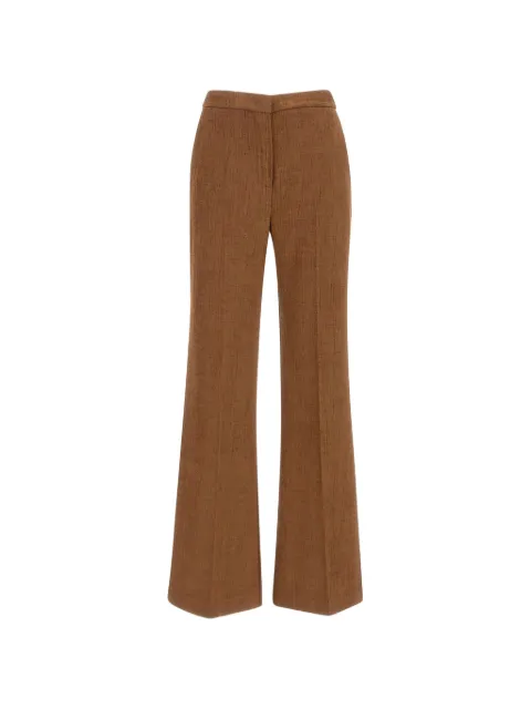 kaos chenille-effect wide-leg trousers Brown SI1CO0226007