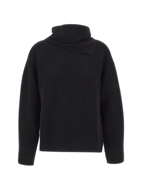 ELENA MIRÒ ribbed-knit boat-neck sweater Black M054Z000816N033