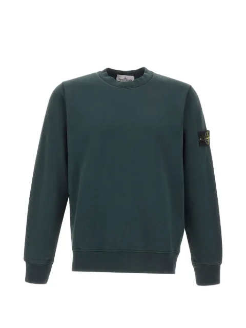 Stone Island 610060 organic-cotton-fleece regular-fit crewneck sweatshirt with raglan sleeves Green 6100060S0051V005S