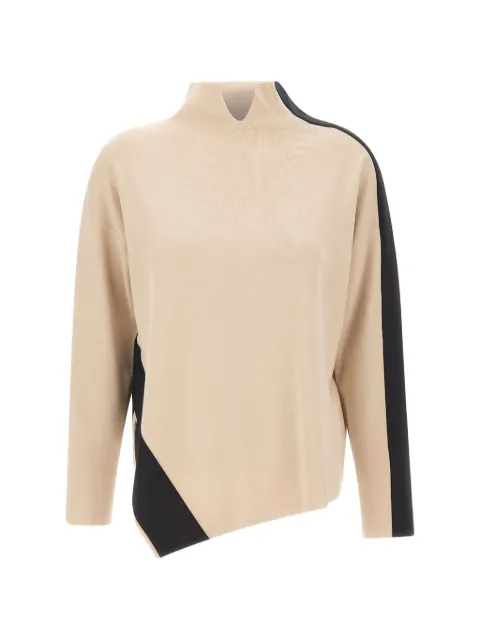ELENA MIRÒ asymmetrical panelled sweater Neutrals M111Z000829N002