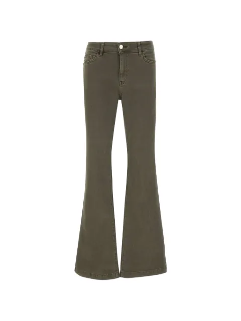 ELENA MIRÒ flare fitted jeans Green P700G000435N