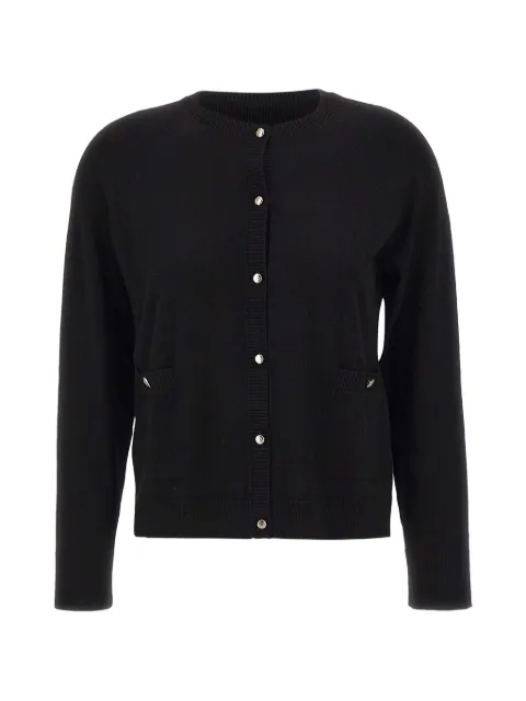 ELENA MIRÒ button-fastening ribbed-trim cardigan Black M034Z000795N
