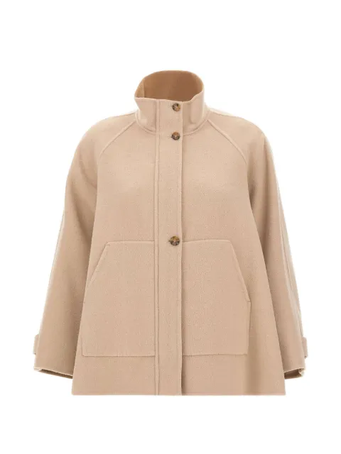 ELENA MIRÒ flared side-slit jacket Neutrals 8013Z000041N0A2
