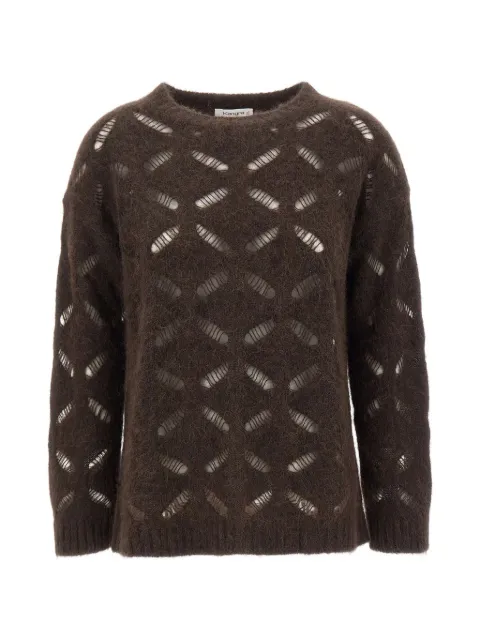 Kangra openwork-knit sweater Brown 473013039