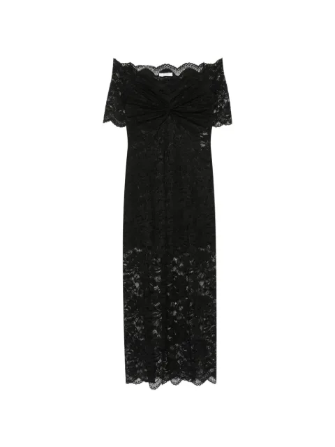 Rabanne off-the-shoulder lace maxi dress Black 26AJR0106PA0170