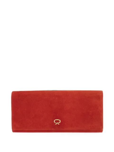 Gianvito Rossi Monica suede clutch bag Orange B00391RIBBGCAM
