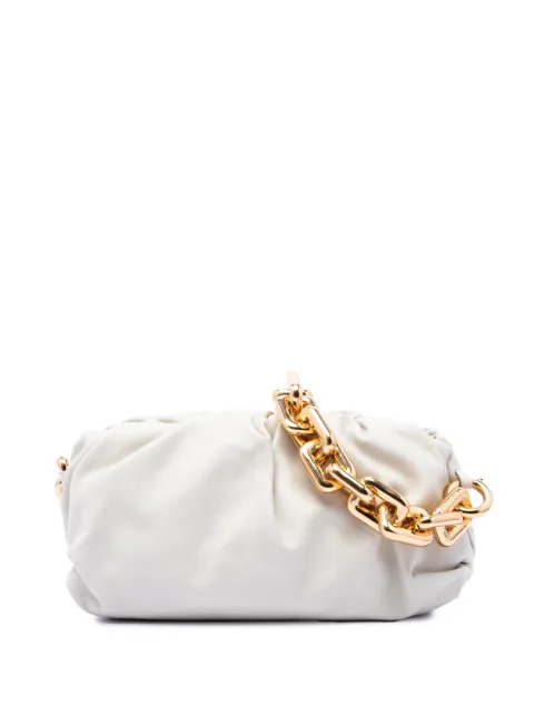 Bottega Veneta Pre-Owned 2012-2026 Lambskin Chain Pouch shoulder bag White 565RTI83O2RITOF6