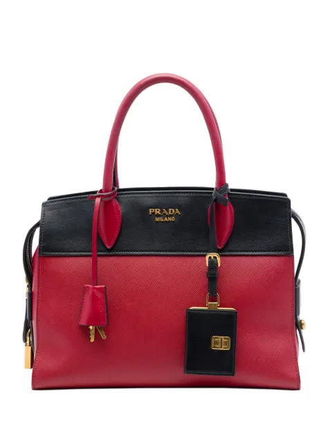 Prada Pre-Owned 2010-2026 Saffiano And City Calf Esplanade satchel Red XK4XZBB1OZR55Q7S