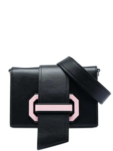 Prada Pre-Owned 2010-2026 City Calf Plex Ribbon crossbody bag Black DF52BLGNOGIDPVSC
