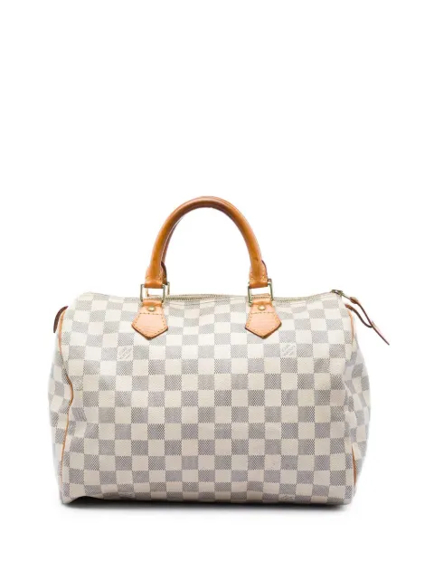 Louis Vuitton Pre-Owned 2012 Damier Azur Speedy 30 boston bag White D9KZ8NRM7L85BDED