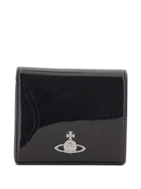 Vivienne Westwood Orb patent wallet Black 5901000GWS002O