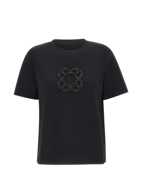 ELENA MIRÒ bead-embellished T-shirt Black G043Z000693N