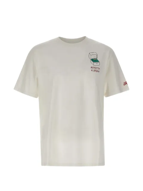 MC2 Saint Barth Aspetta Spera-embroidered cotton T-shirt White TSHM00
