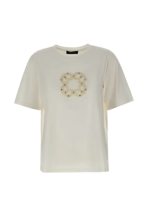 ELENA MIRÒ rhinestone-embellished T-shirt Neutrals G043Z000693N011