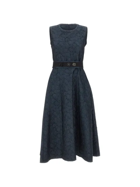 Max Mara jacquard-pattern midi dress Blue 2629226102600