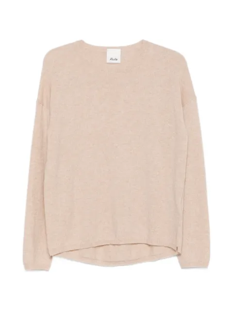 Allude crew-neck drop-shoulder sweater Neutrals 26511110