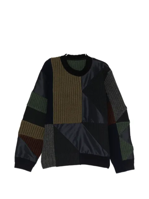 sacai Saicai x A.P.C. quilts sweater Blue 2604114MNAVYMULTI