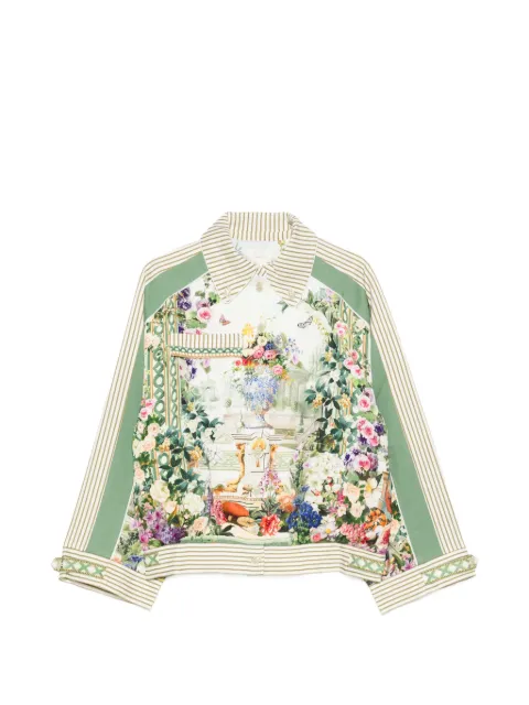 Camilla floral-print boxy jacket White 00042071ARTEMPRE
