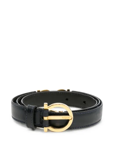 Ferragamo Pre-Owned 1980s Gancini buckle belt Black SF350COK