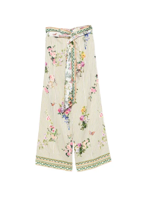 Camilla floral-print belted palazzo pants White 00042064ARTEMPRE