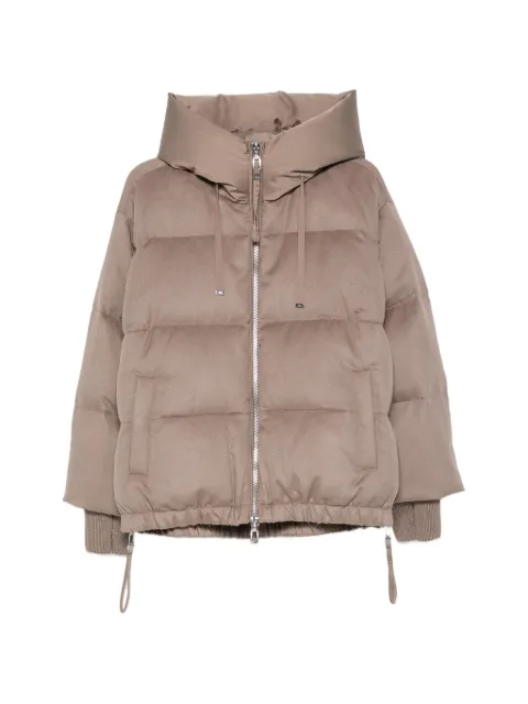 Duno quilted hooded jacket Brown HEKAPRATOMESTRE