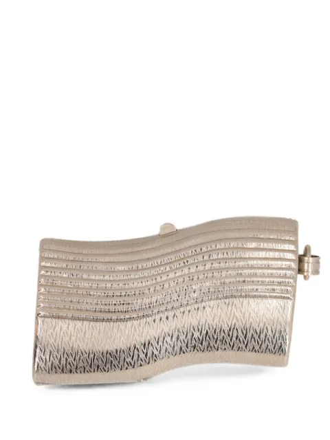 Ugo Correani Vintage textured wavy clutch bag Silver B1402751