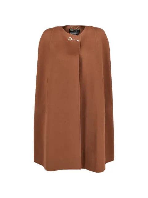 Ferragamo Pre-Owned Gancini key cape coat Brown CVM26224