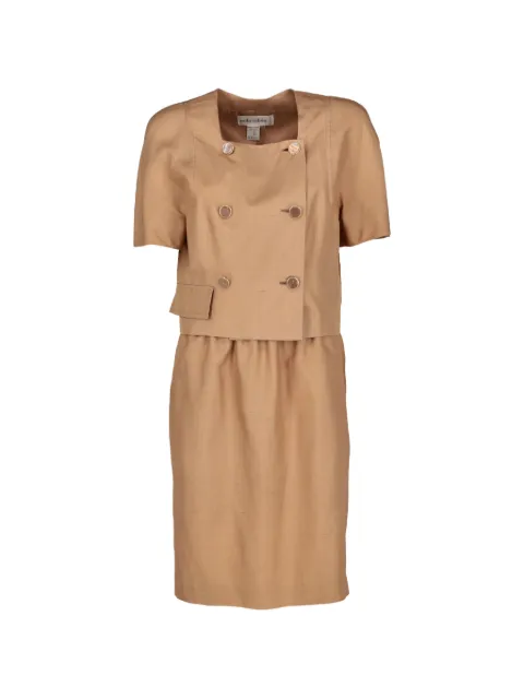 Mila Schon Vintage double-breasted short-sleeve blouse (set of two) Neutrals MR0095262