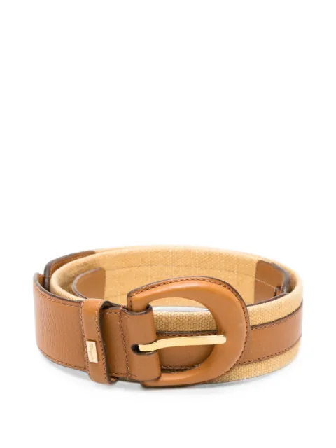 Ferragamo Pre-Owned 1990s panelled buckle belt Brown SF250COI