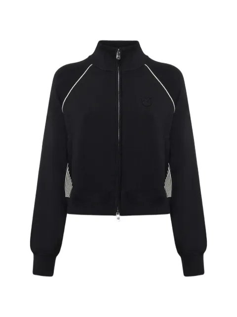 PINKO piped-trim zip-up sweater Black 107353A3J0