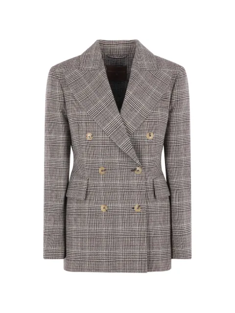 Ermanno Scervino plaid-pattern blazer Brown D496I333ZHY