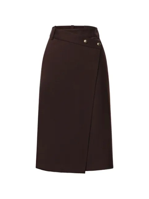 PINKO button-embellished wrap skirt Brown 107713A3MS