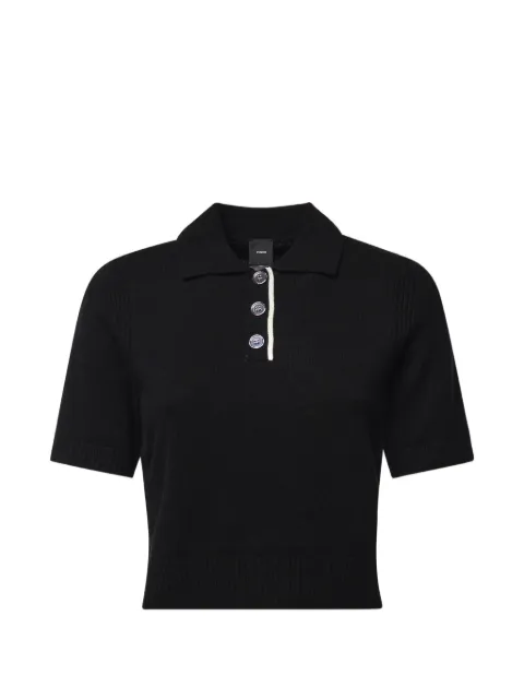 PINKO button-up polo-collar sweater Black 105450A3G1