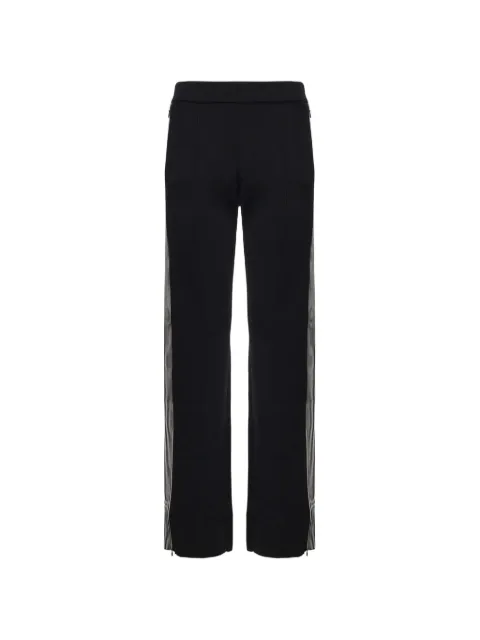 PINKO striped-trim embroidered-logo track pants Black 107459A3J0ZDG