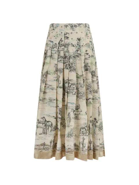 ALEMAIS Scout pleated skirt Neutrals 8079S
