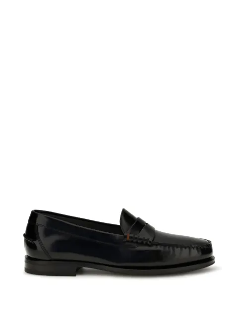 Santoni College A Novembre polished leather loafers Black MCQU18955JI6SNOV