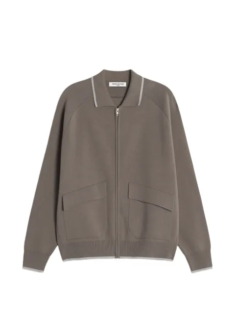 Maison Kitsuné zip-up raglan-sleeve cardigan Grey QM02150KT1190