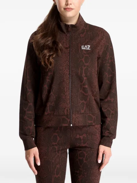 Ea7 Emporio Armani Graphic Series regular-fit zip-up sweatshirt Brown 7W001415AF26043