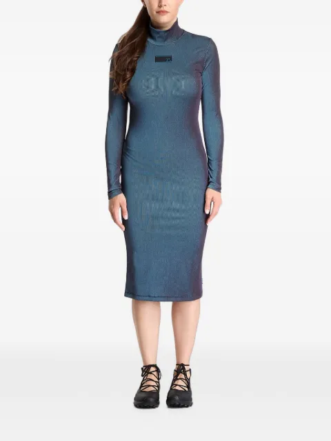 Ea7 Emporio Armani technical jersey slim-fit midi dress Blue 7W001571AF2