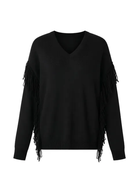 TWINSET fringed jumper Black 262AP3012
