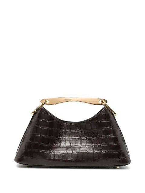 Elleme mini Boomerang croc-effect leather tote bag Brown MINIBOOMERANGCROCOLEATHER