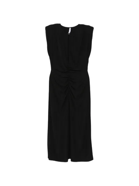 IMPERIAL ruched sleeveless midi dress Black AGGMMJZ