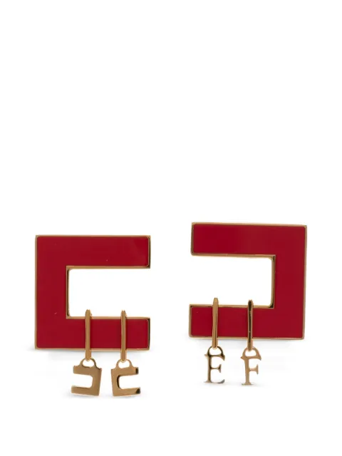 Elisabetta Franchi logo-charm geometric earrings Gold OR34K66E2