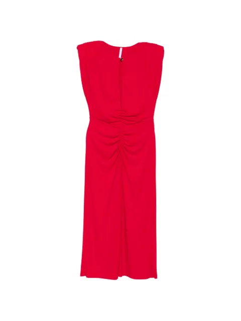 IMPERIAL ruched sleeveless midi dress Red AGGMMJZ