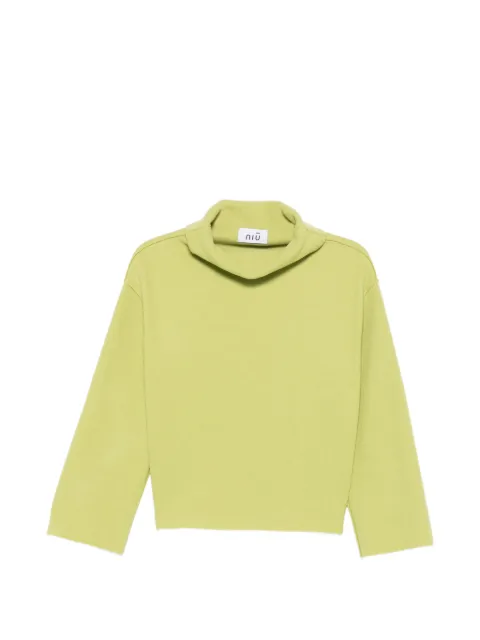 Niu roll-neck long-sleeve sweater Green AW26506J250