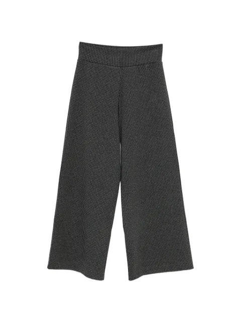 Niu houndstooth-pattern wide-leg trousers Grey AW26224J211