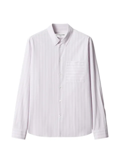 Maison Kitsuné vertical-stripe chest-pocket shirt Pink MRMWI12WC5110