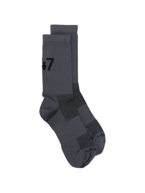 Represent logo-intarsia mesh-panel socks Grey 247M10010444