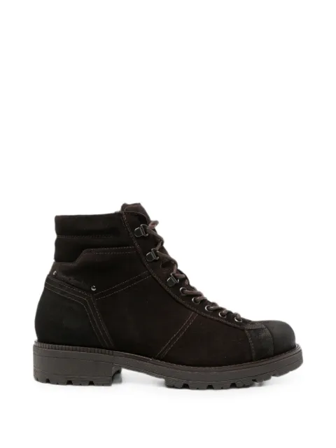 NERO GIARDINI lace-up suede combat boots Brown I601402U302
